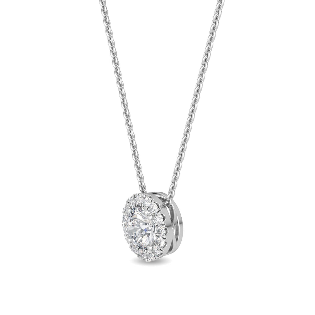 Celestine Lune lab grown diamond pendant