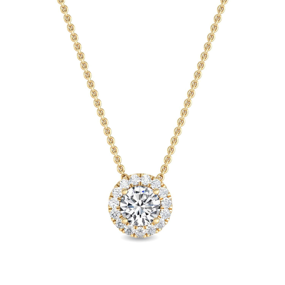 Celestine Lune lab grown diamond pendant