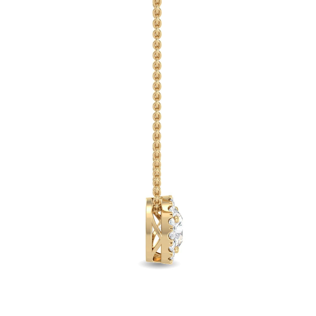 Celestine Lune lab grown diamond pendant