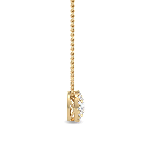 Celestine Lune lab grown diamond pendant