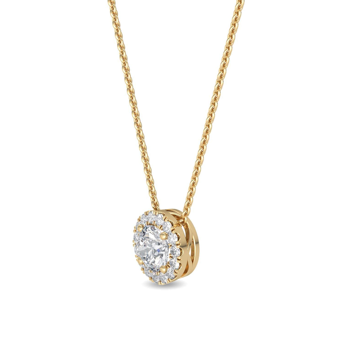 Celestine Lune lab grown diamond pendant