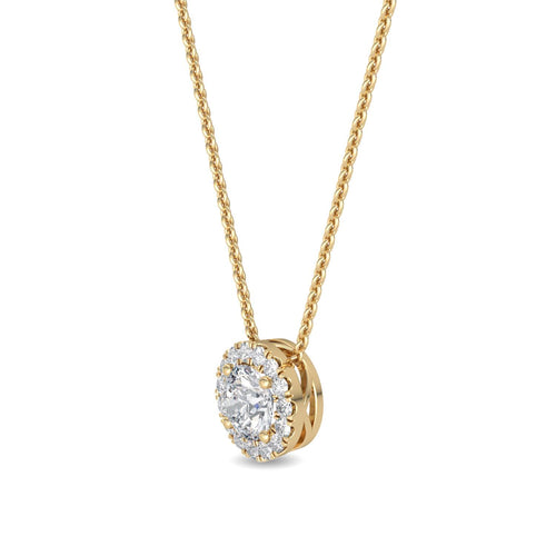 Celestine Lune lab grown diamond pendant