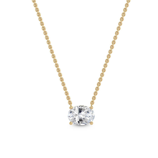 Dahlia Bloom - Solitaire Lab Grown Diamond Pendant