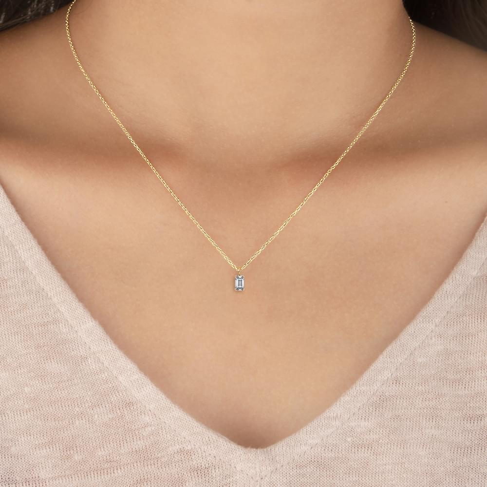 Dahlia Lune lab grown diamond pendant