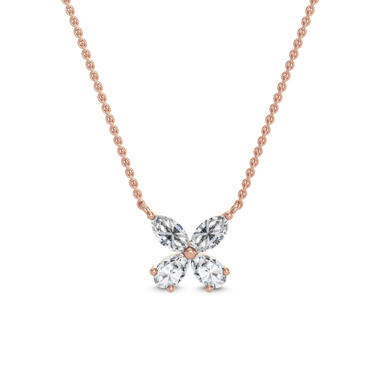 Dahlia Rose lab grown diamond pendant