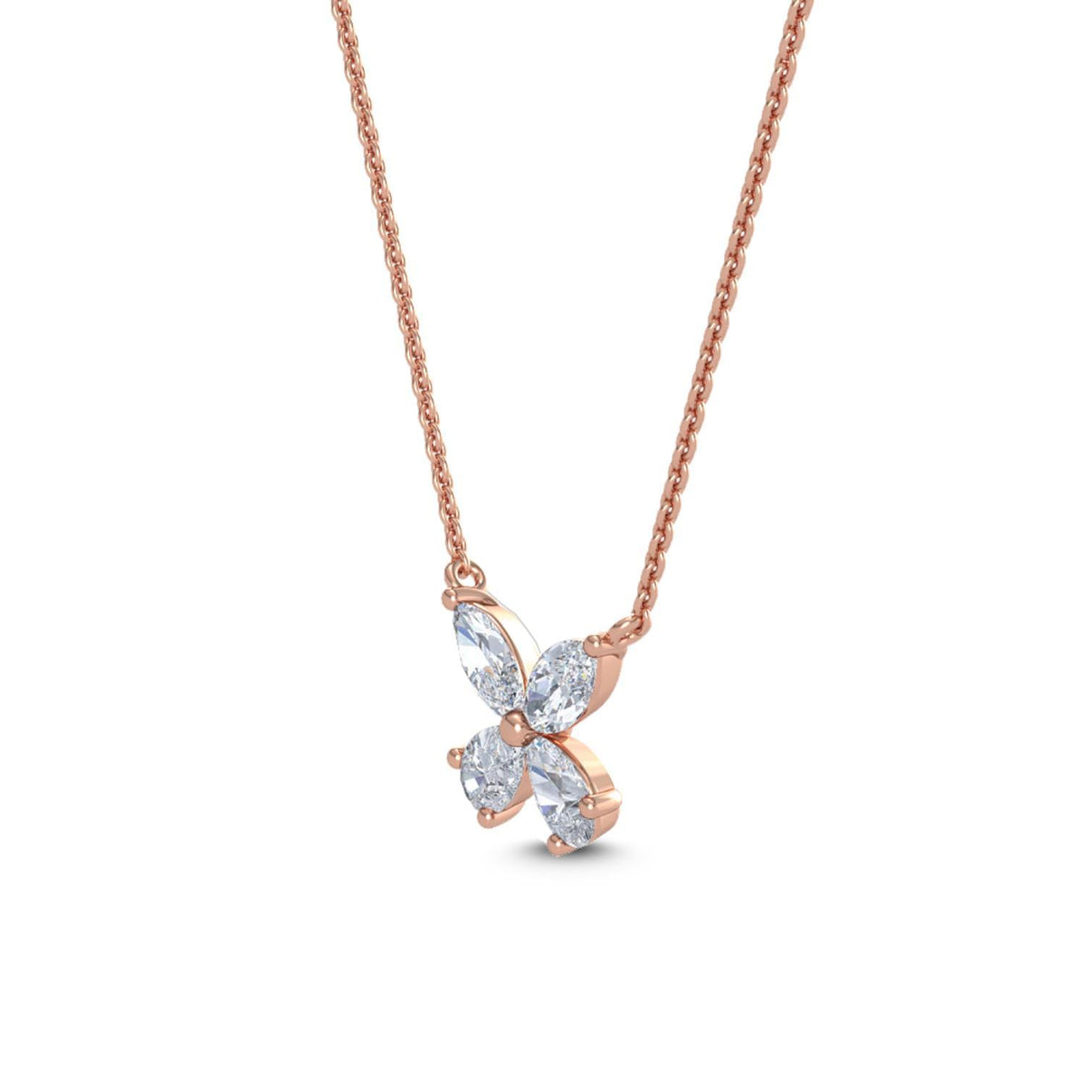 Dahlia Rose lab grown diamond pendant