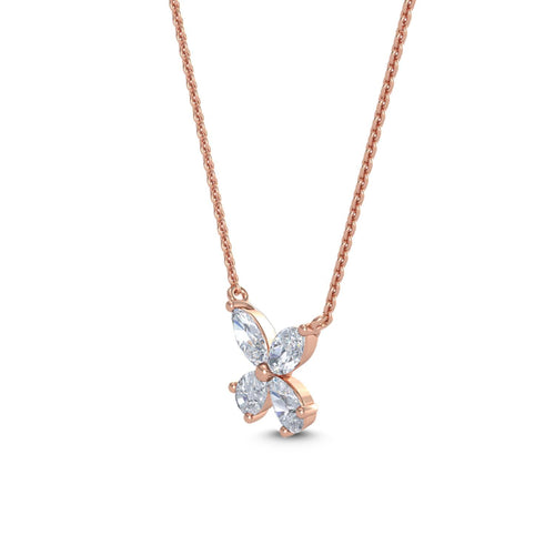 Dahlia Rose lab grown diamond pendant