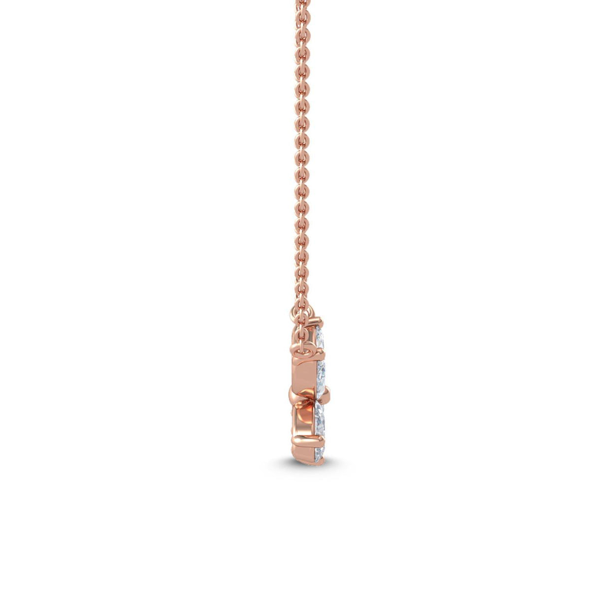 Dahlia Rose lab grown diamond pendant