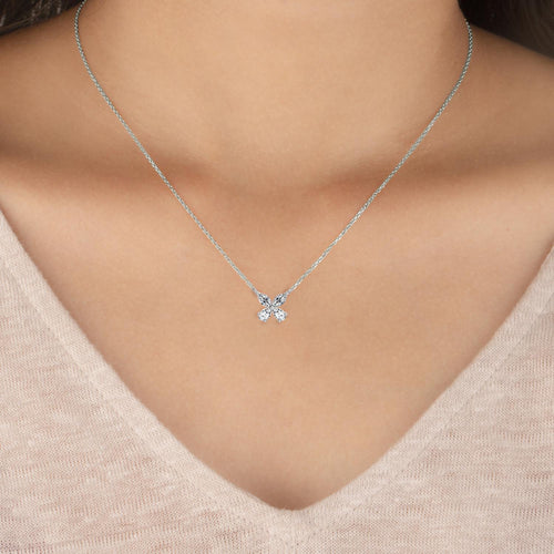 Dahlia Rose lab grown diamond pendant