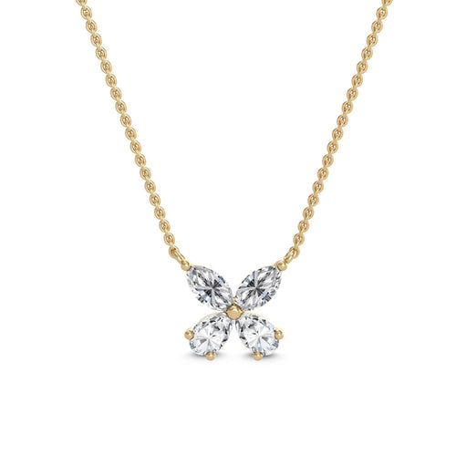 Dahlia Rose lab grown diamond pendant