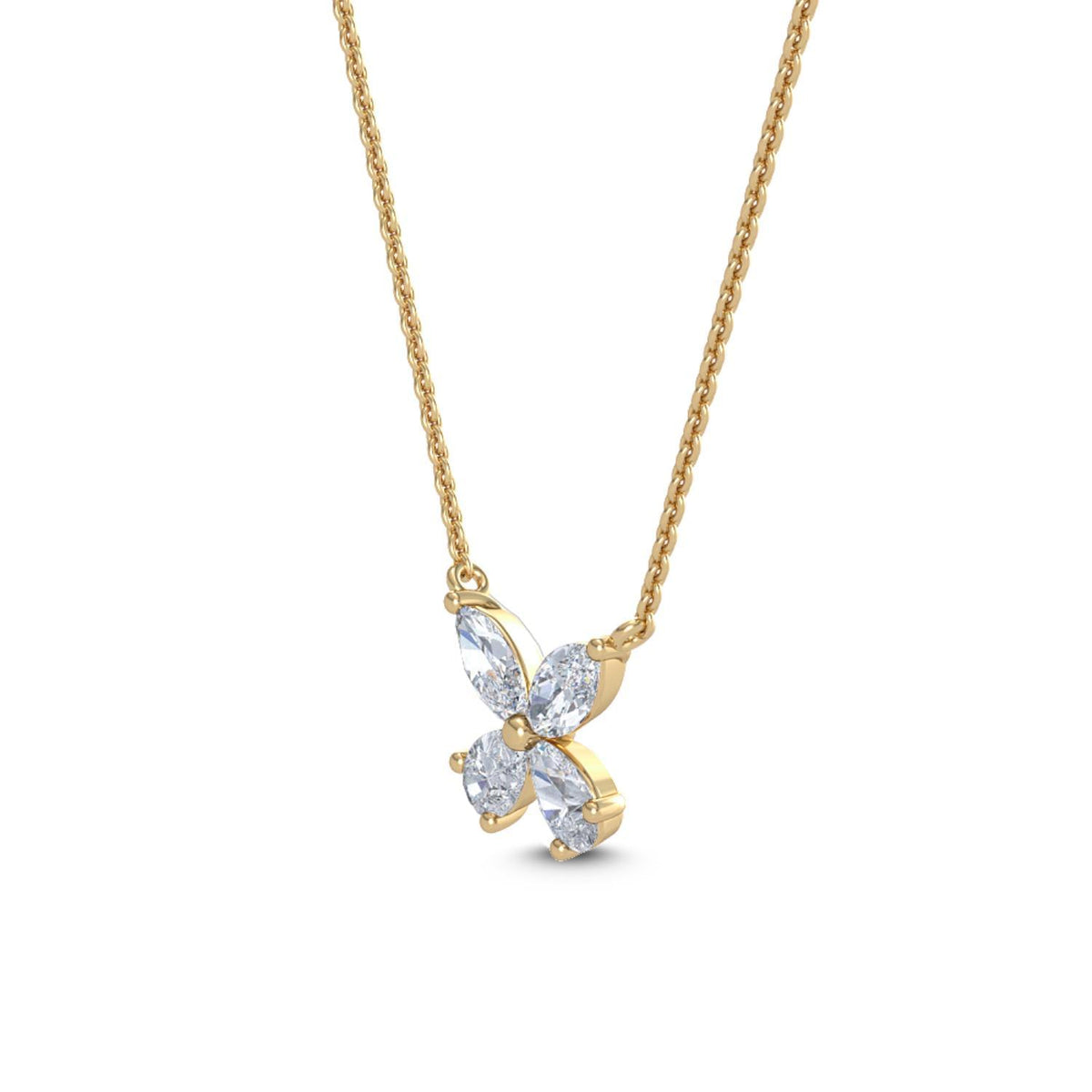 Dahlia Rose lab grown diamond pendant