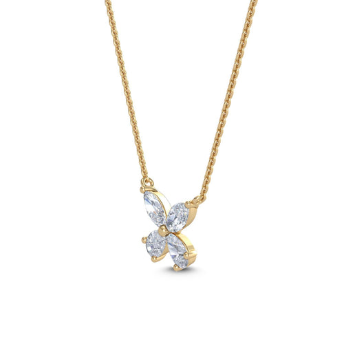 Dahlia Rose lab grown diamond pendant