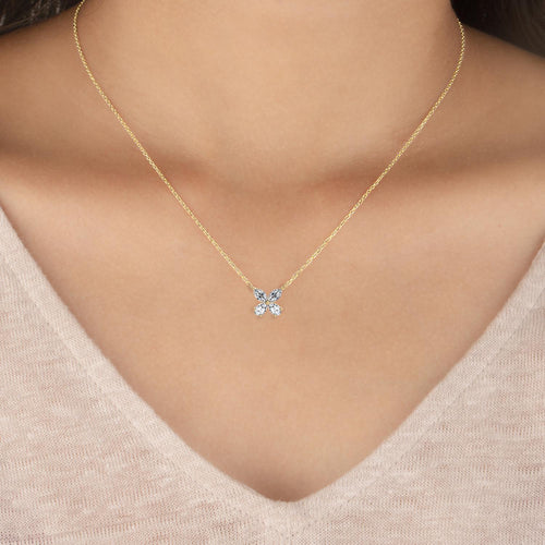 Dahlia Rose lab grown diamond pendant
