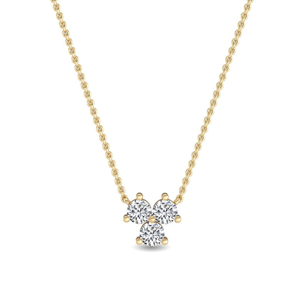 Elodie Joy - Three Stone Lab Grown Diamond Pendant