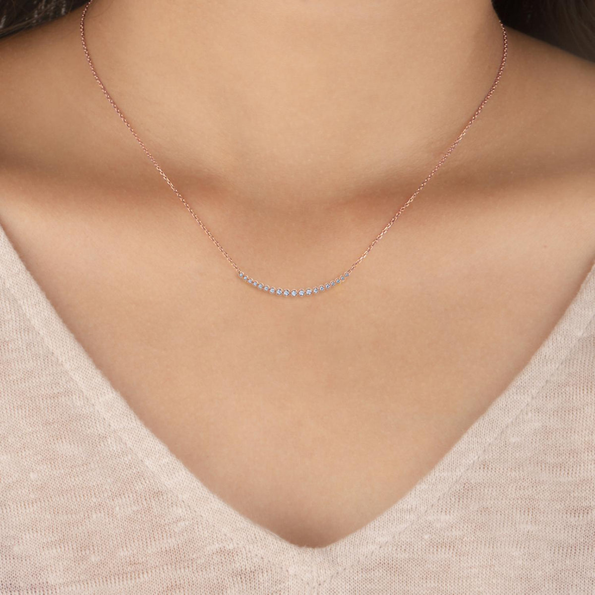 Elodie Lune lab grown diamond pendant