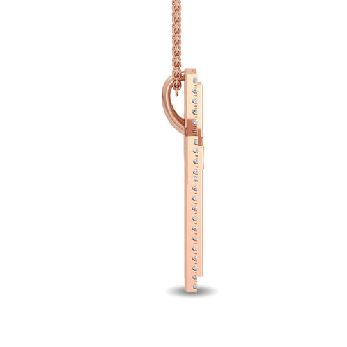 Floriane Rose lab grown diamond pendant