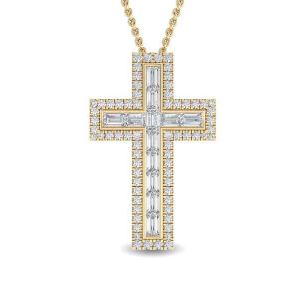 Floriane Rose - Cross Lab Grown Diamond Pendant