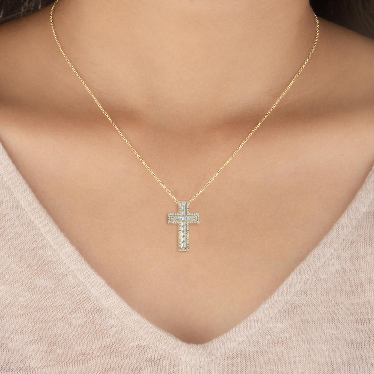 Floriane Rose lab grown diamond pendant