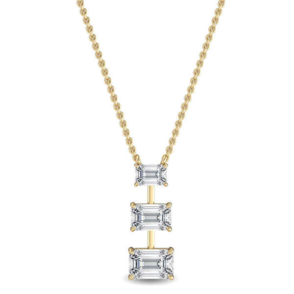 Isadora Dawn - Three Stone Lab Grown Diamond Pendant