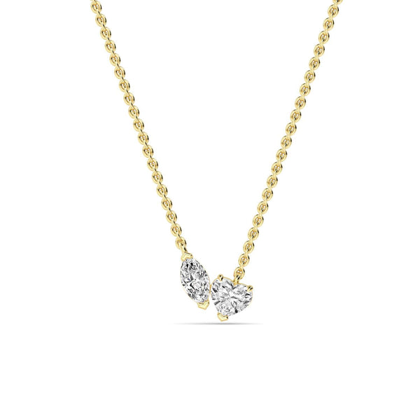 Leonora Lune - Toi et Moi Lab Grown Diamond Pendant
