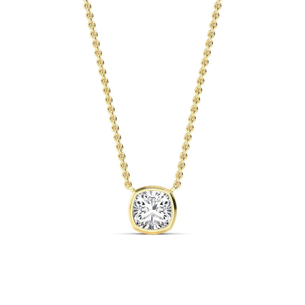 Lucienne Pearl - Bezel Lab Grown Diamond Pendant