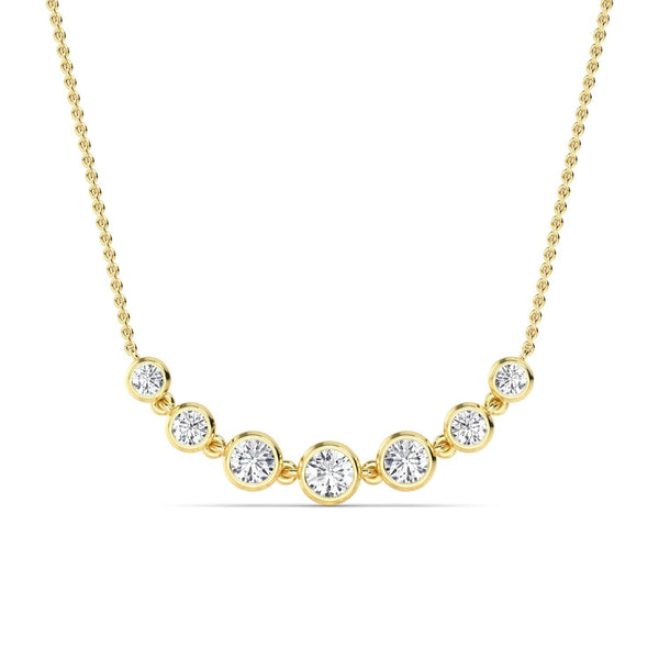 Marielle Lune - Bezel Lab Grown Diamond Pendant