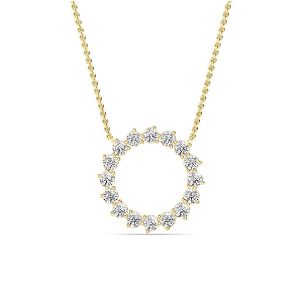 Noelia Lune - Circle Lab Grown Diamond Pendant