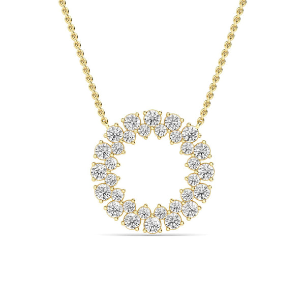 Noelia Pearl - Circle Lab Grown Diamond Pendant