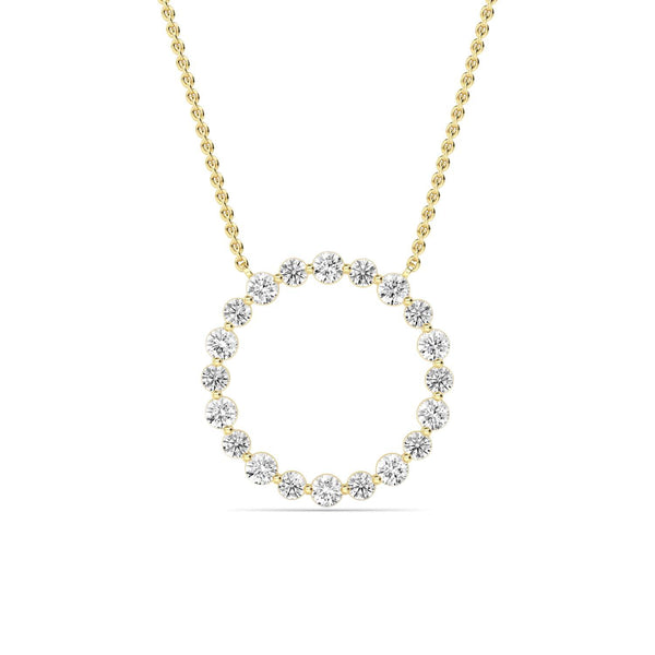Ophelia Dawn - Circle Lab Grown Diamond Pendant