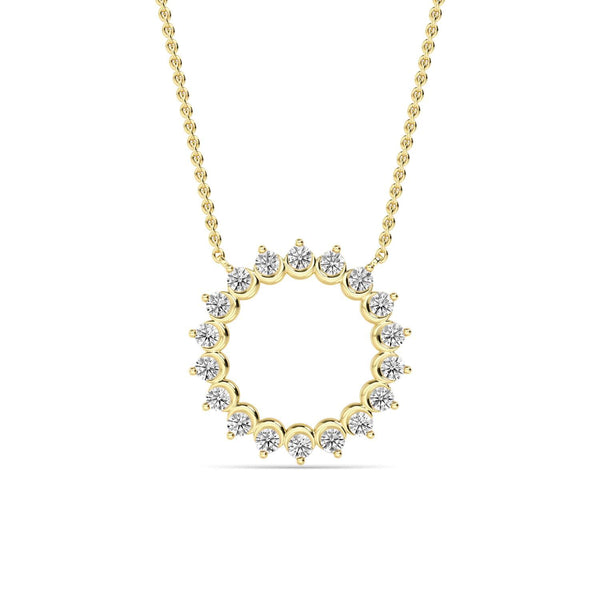 Ophelia Lune - Circle Lab Grown Diamond Pendant