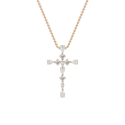 Rosaline Rose lab grown diamond pendant