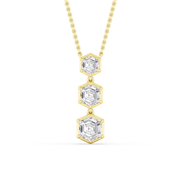 Vivienne Belle - Three Stone Lab Grown Diamond Pendant