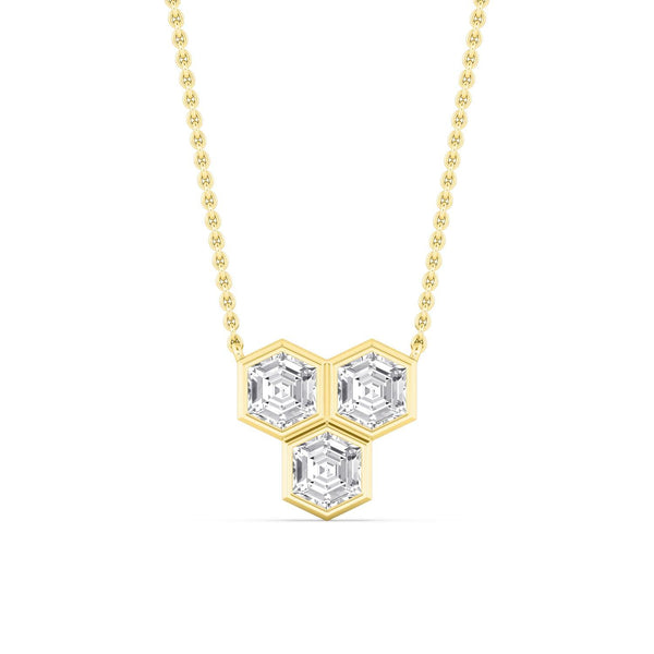 Vivienne Bloom - Three Stone Lab Grown Diamond Pendant