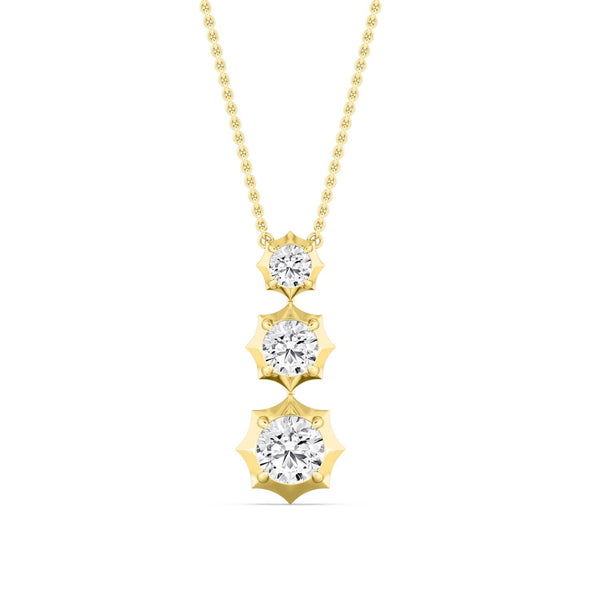 Amara Joy - Three Stone Lab Grown Diamond Pendant