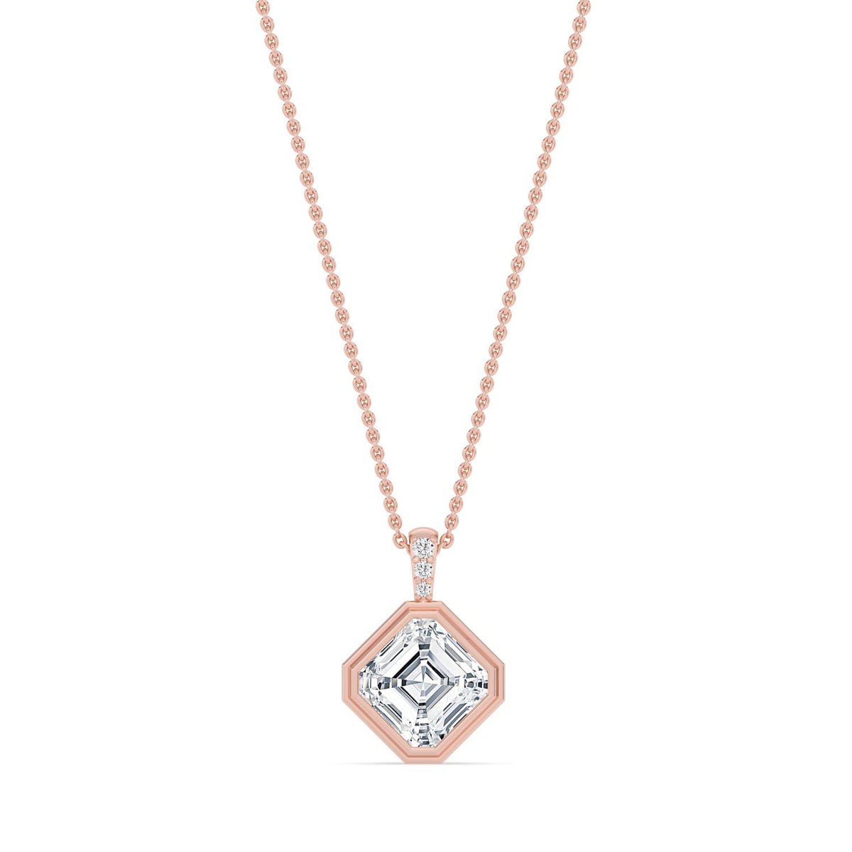 Brielle Rose lab grown diamond pendant