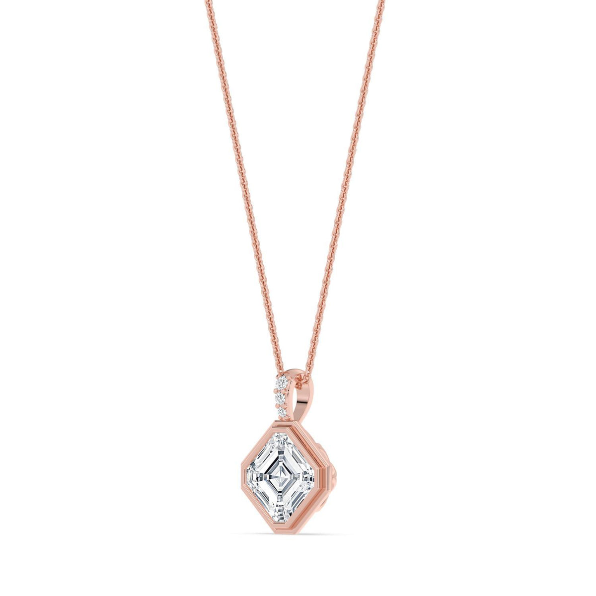 Brielle Rose lab grown diamond pendant