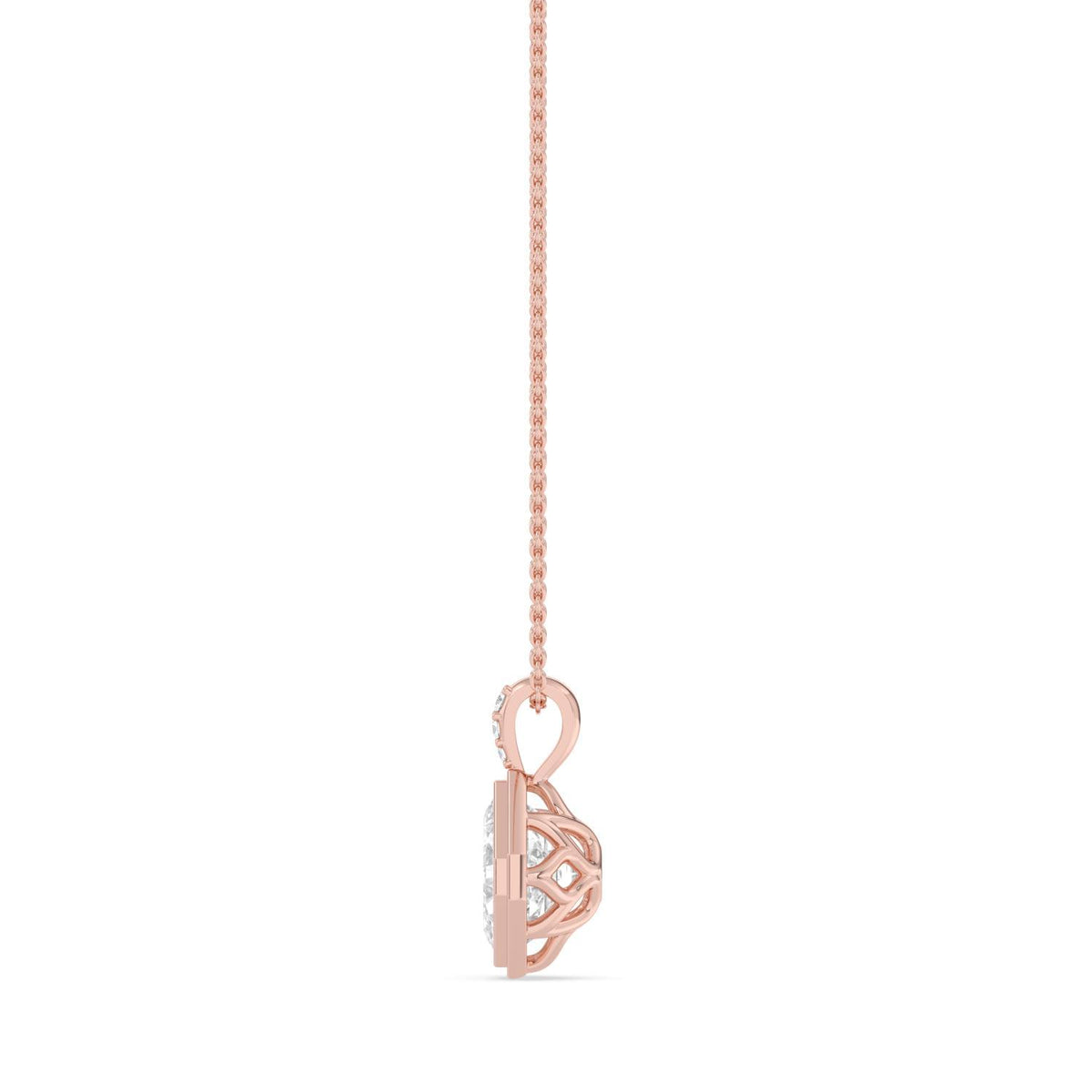 Brielle Rose lab grown diamond pendant