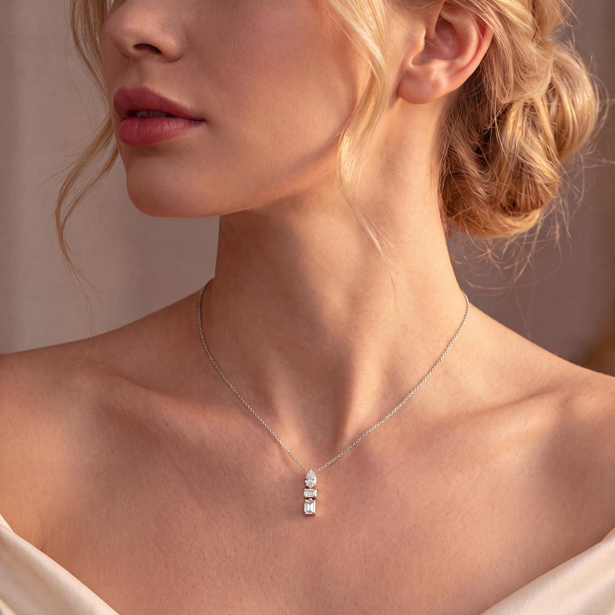 Camille Rose lab grown diamond pendant