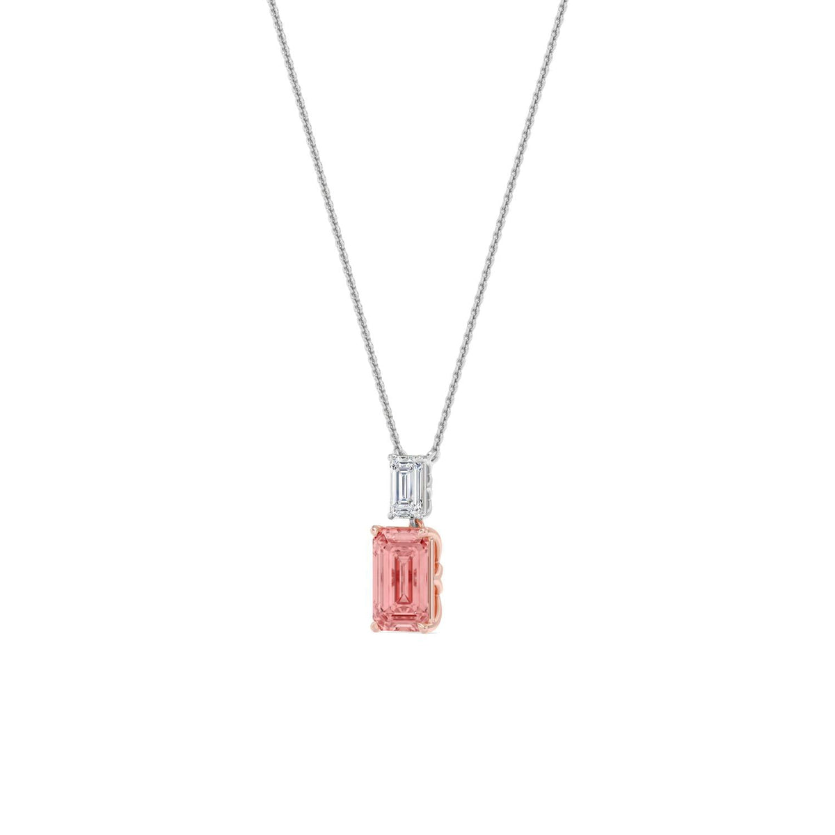 Delphine Pearl lab grown diamond pendant