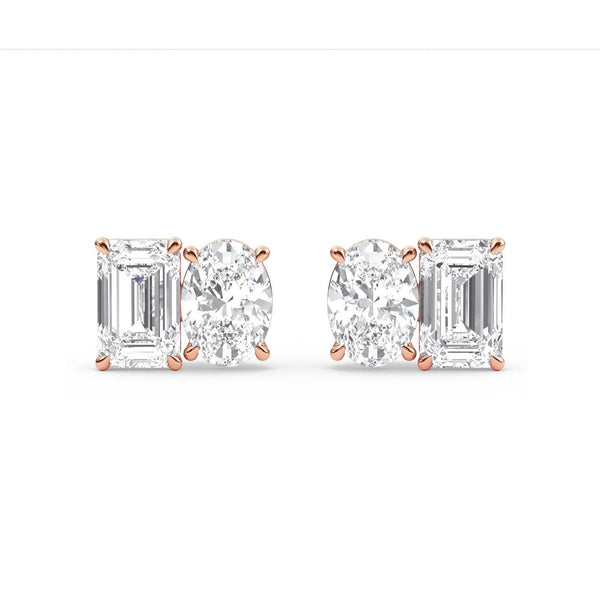 Jade Bloom - Toi et Moi Lab Grown Diamond Earrings
