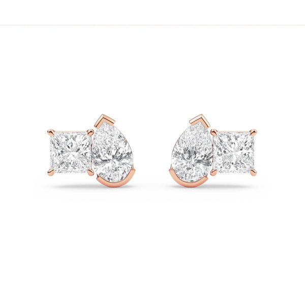 Jade Celeste - Toi et Moi Lab Grown Diamond Earrings