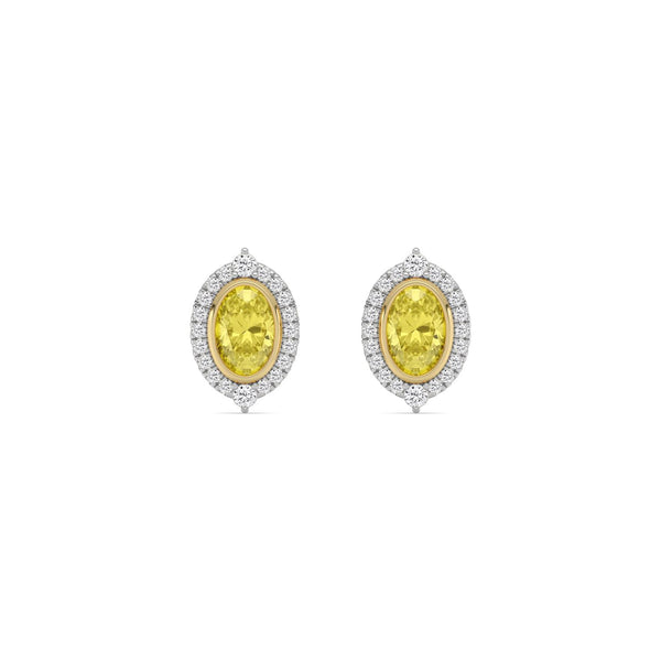 Lia Pearl - Fancy Colour Lab Grown Diamond Earrings