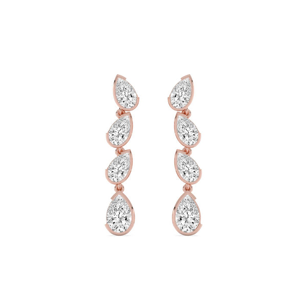 Faye Grace - Half Bezel Lab Grown Diamond Earrings