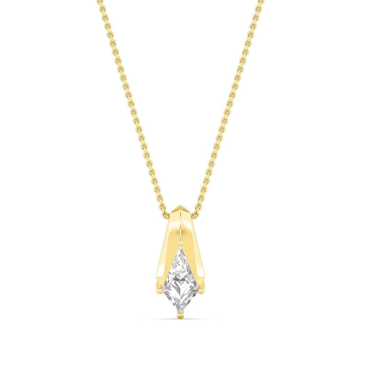Gabrielle Pearl lab grown diamond pendant