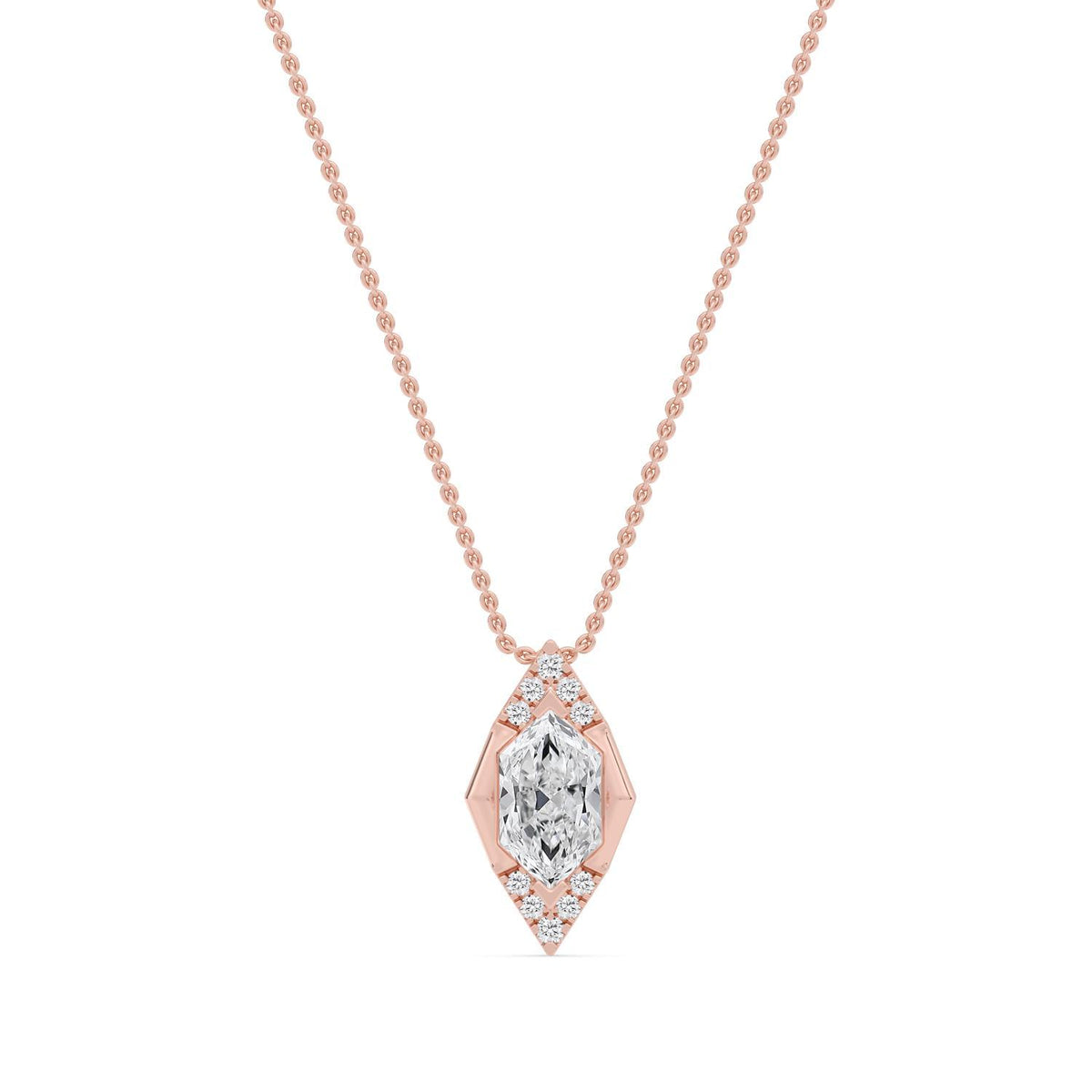 Liliana Pearl lab grown diamond pendant