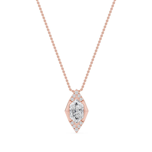 Liliana Pearl lab grown diamond pendant
