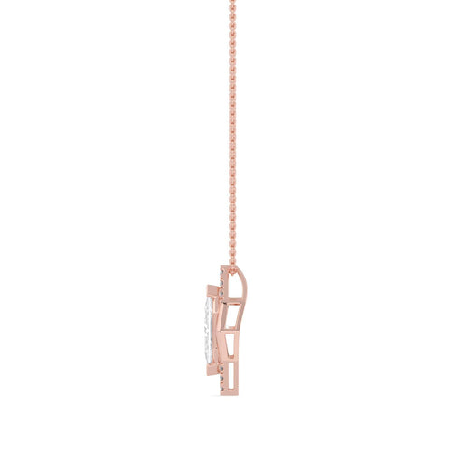 Liliana Pearl lab grown diamond pendant
