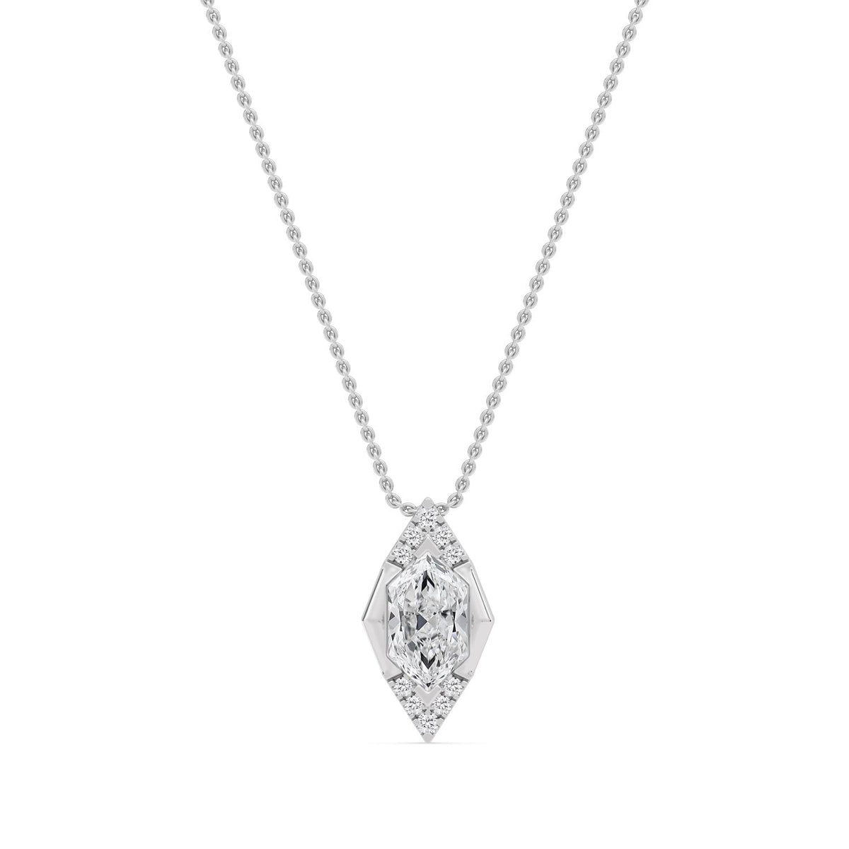 Liliana Pearl lab grown diamond pendant