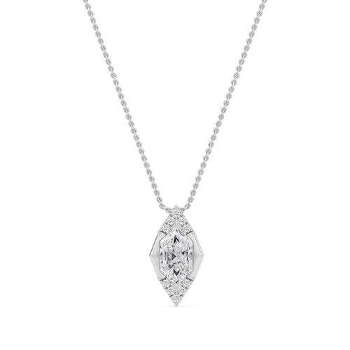 Liliana Pearl lab grown diamond pendant