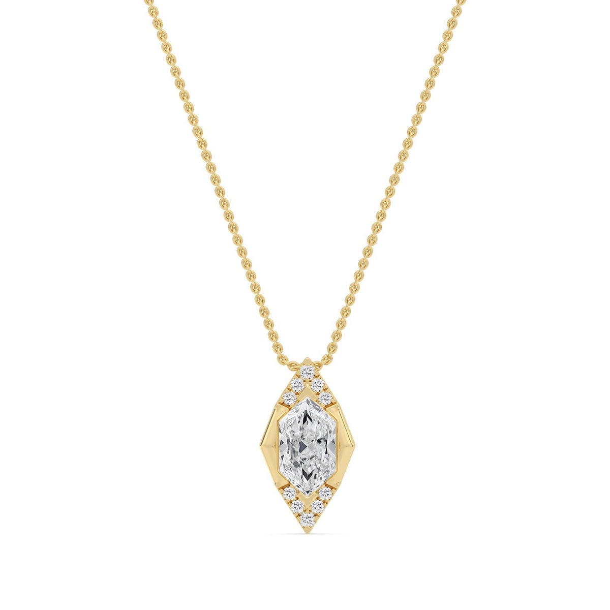 Liliana Pearl lab grown diamond pendant